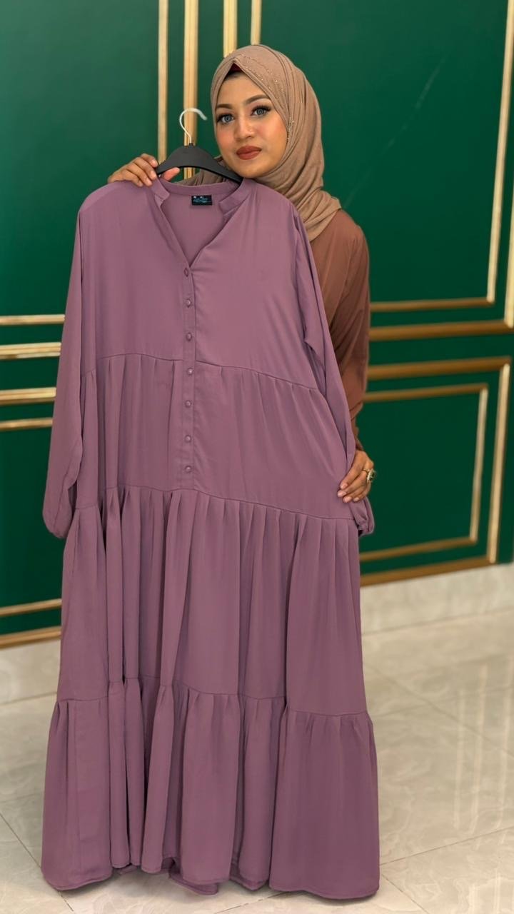d81bcc94-ea32-4eee-a539-224bbd17e4e0 Boho Abaya Frill Gown - Image 1