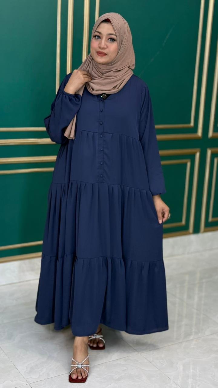 Frill Gown Boho Abaya Frill Gown - Image 1